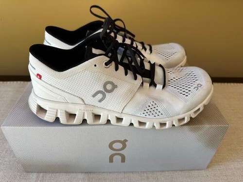 ON CLOUD CLOUD X SNEAKERS SPORTIVE DONNA BIANCHE E NERE TAGLIA 8