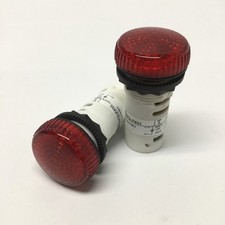 Lot of 2 Allen Bradley 800FD-P4N3 Red LED Pilot Indicator Light 24V AC/DC, 22mm