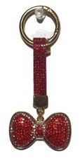 Red Bow- Crystal Purse Handbag - Bag Charm Chain - Keychain Key Ring - Car