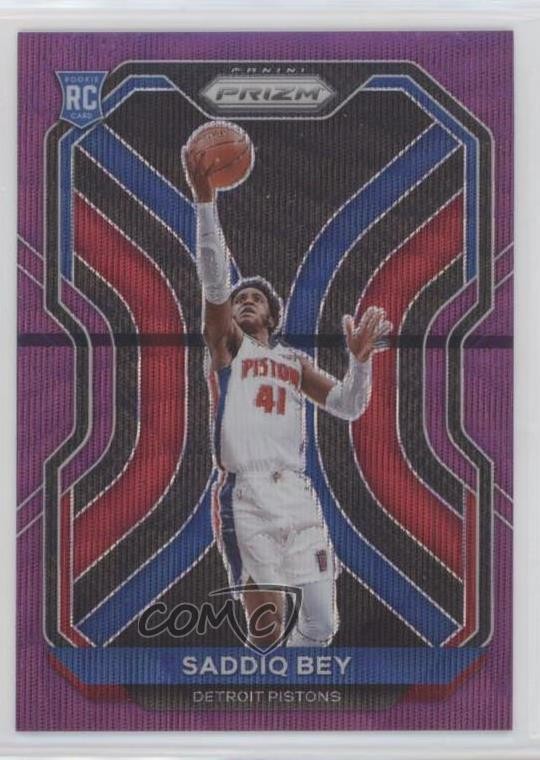 2020-21 Panini Prizm Purple Wave Prizm Saddiq Bey #284 Rookie RC 14sx