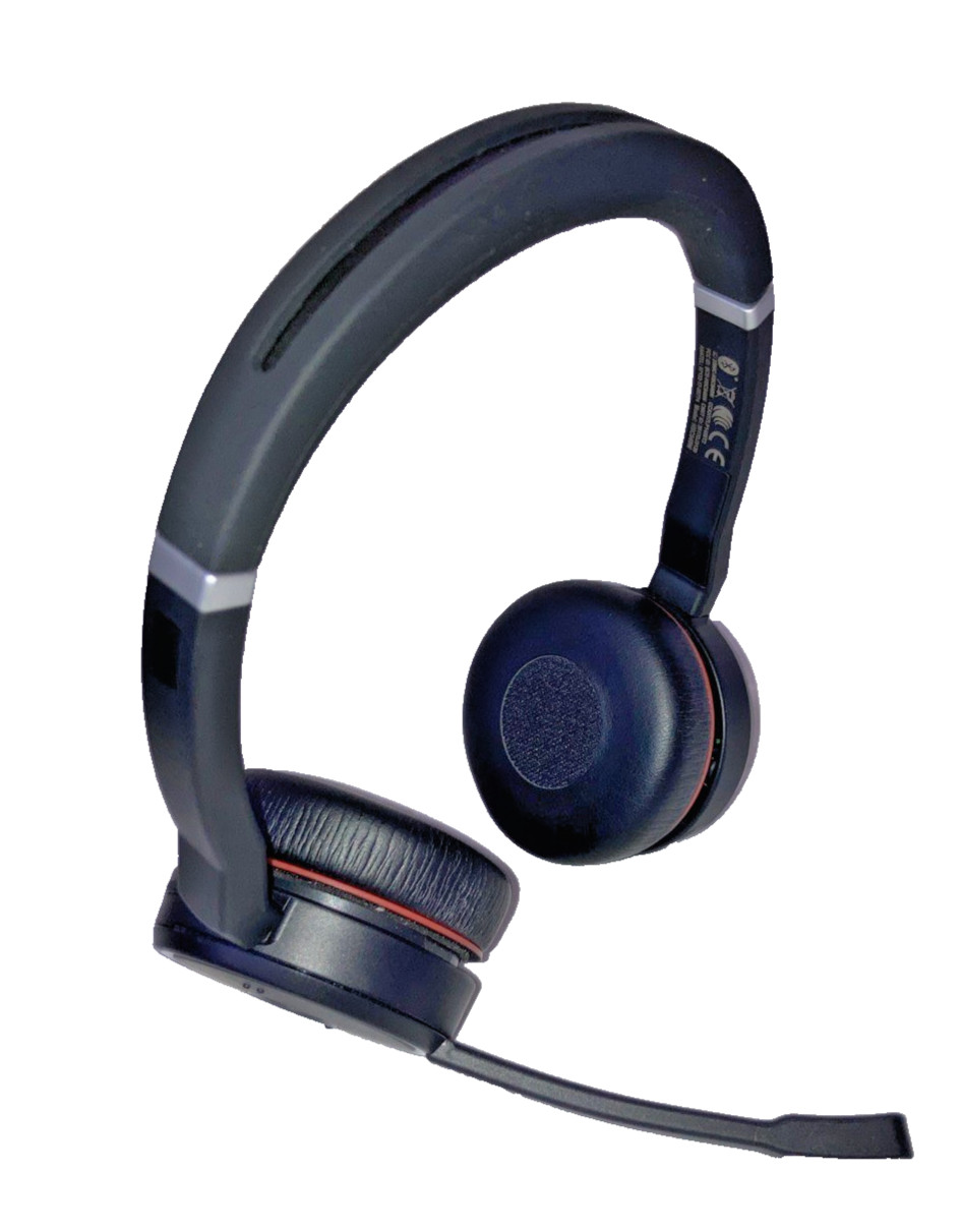 Jabra Evolve 75  wireless stereo Headset model: HSC040W black pouch link 370