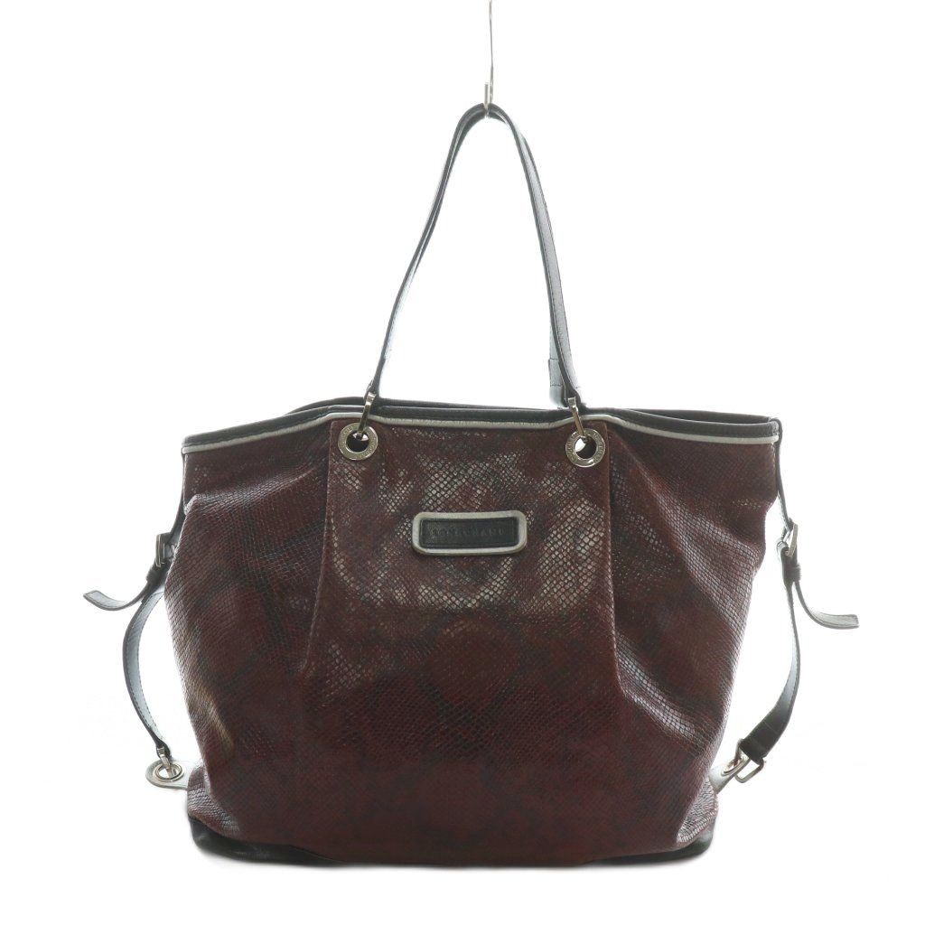 LONGCHAMP Longchamp Tote Leather Python Pattern A… - image 1