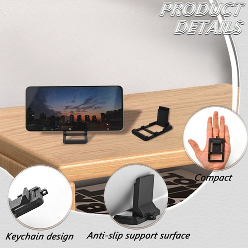 Support de téléphone pliable pliable support de téléphone de bureau portable compact - Photo 9 sur 11
