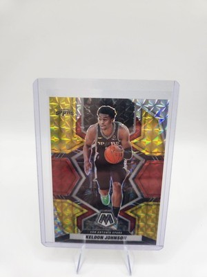2021-22 Panini Mosaic - Keldon Johnson #160 Choice Fusion Red & Yellow Prizm /88