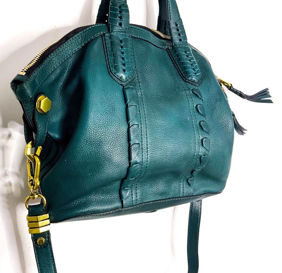 Bolso Cartera OrYANY Trina Cuero Italiano Azul Foto 4 de 4