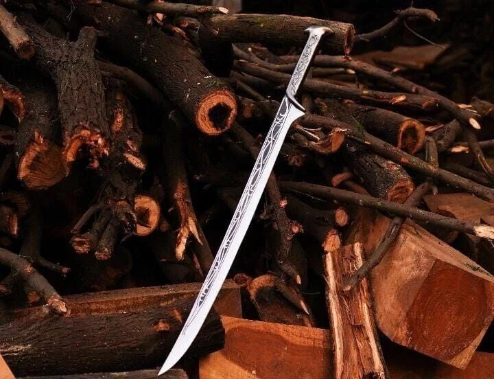 Réplica de espada Elvenking Thranduil feita à mão personalizada 38" – Espada fantasia com parede - Imagem 4 de 4