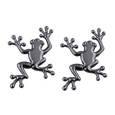 3D Metal Frog Emblem Badge Car Decal Sticker Car Side Rear Trunk Chrome Black