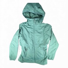 Champion Women's HoodedWindbreaker Teal Jacket Full ZipSize X-Small EUC
