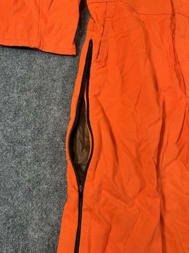 Vintage Walls Blizzard Pruf Coveralls Adult Large Short Orange Hunting USA MADE - Picture 5 of 17