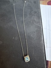 David Yurman Blue Topaz Diamond Necklace