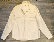 Reiss Bairstow Cotton Overshirt XXL Cream Men's Excellent