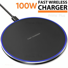 100W Fast Wireless Charger Charging Pad For Apple Samsung & iPhone &Universal UK
