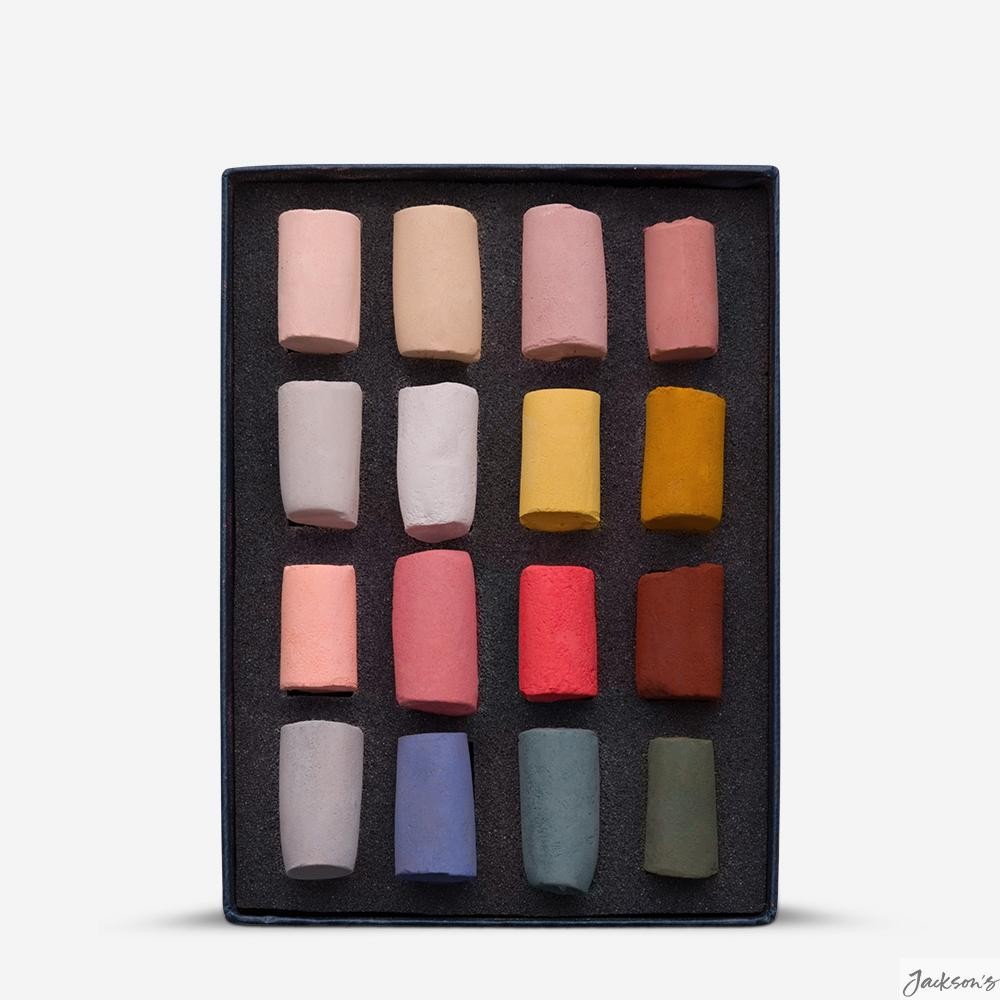 Unison Colour Soft Pastel Half Stick Set Pure Pigment 16 Pack Portrait Art