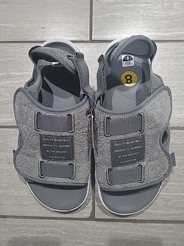 NIKE AIR JORDAN LS SLIDE COOL GRIGIO BIANCO GUNSMOKE "SANDALI" TAGLIA 8 [DJ9857 002]