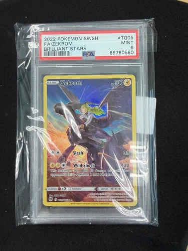 Zekrom TG05/TG30 Swsh09: Brilliant Stars Trainer Gallery Full Art Holo PSA 9
