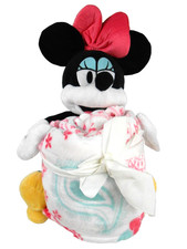 Disney Minnie Mouse Plush Stuffed Animal Toy with Throw Blanket Set 16 Inch New