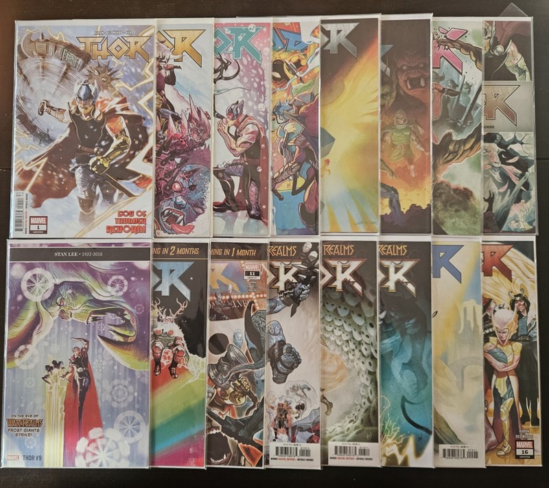 Marvel Thor #1-16 COMPLETE Comic Book Lot Jason Aaron Mike Del Mundo 2018