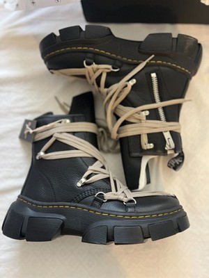 ロビン NEW Rick Owens x DR Martens 1460 DMXL Megalace Black Boots