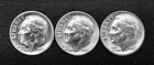 1965 1966 1967 Roosevelt Dimes  BU (3 Coins) FREE Shipping. (R012)