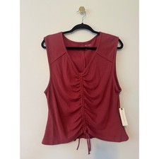 NWT Anthropologie Pilcro Wine Red Tank Top SI...