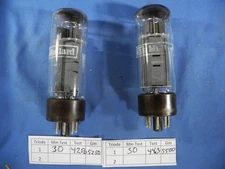(2) Matched Mullard IEC EL34 6CA7 Tubes Great Britain Strong!  (TESTED W/ TV-7D)