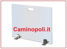 Parascintille da Camino in Cristallo Vetro Temperato per il Moderno con Acciaio