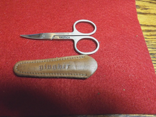 Nautica Stainless Scissors with Gingher Sheath - see pics