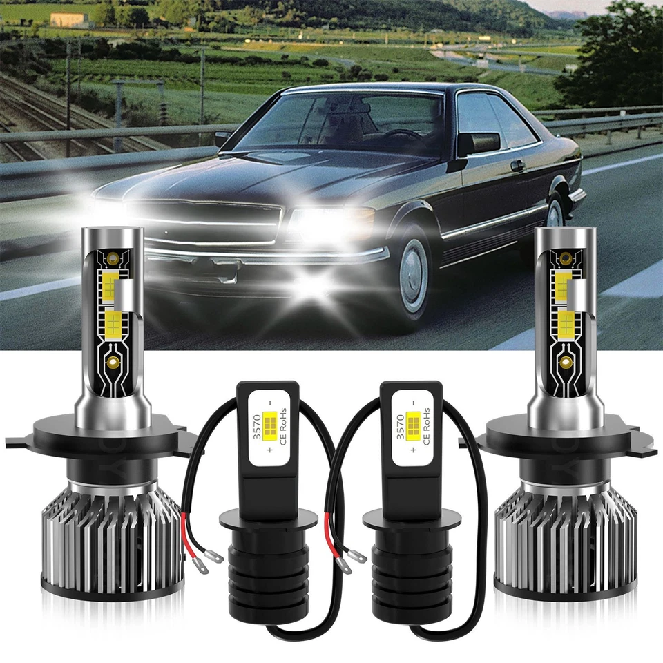 Combo de luz antiniebla de haz alto bajo bombilla LED para Mercedes-Benz 500SEC 1993 Foto 2 de 4