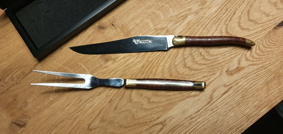 Laguiole en Aubrac Tranchierbesteck Grand Chef Schlangenholz - Bild 2 von 4
