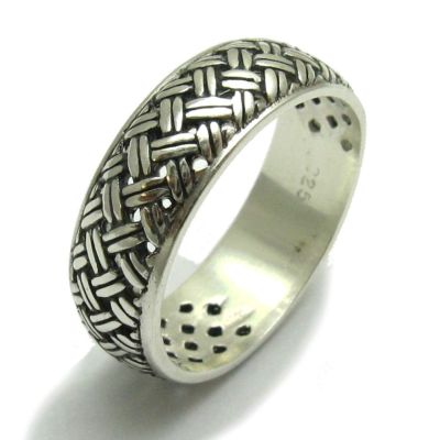 Genuine Sterling Silver Ring Tape Punched Solid 925 Handmade