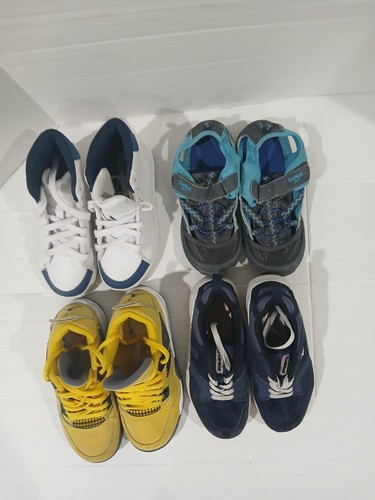 Lots of 4 kids mixed buddle boys shoes multiple brands size 1 for young boys. - Picture 14 of 24