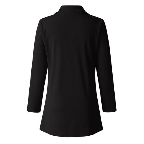 Women Autumn Winter Solid Coat Long Sleeve False Pocket Caual Medium Suit Coat - Picture 12 of 15