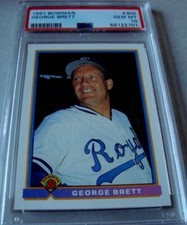 1991 Bowman  #300 GEORGE BRETT  psa 10 Kansas City ROYALS (701) GEM MINT