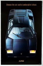 lamborghini countach alpine audio poster ad reprint 13x21 Advertisement Classic