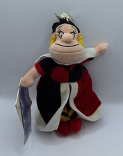 Disney Store Alice In Wonderland Talking Queen Of Hearts Mini Bean Bag Plush NWT