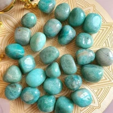 1 Pcs Amazonite Tumbled Pocket Stone Polished Tumble Palm Stone Crystal Decor