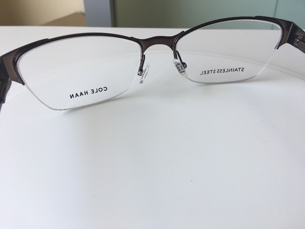 NEW CH1023 Brown 54 mm Eye Size Eyeglasses Frame Cole Haan Women's Semi