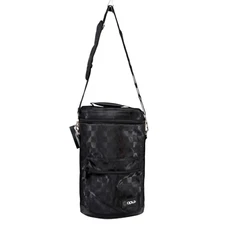 Opux Wine Carrier Tote Black Two Bottle Insulated Crossbody Cooler Bag Leakproof