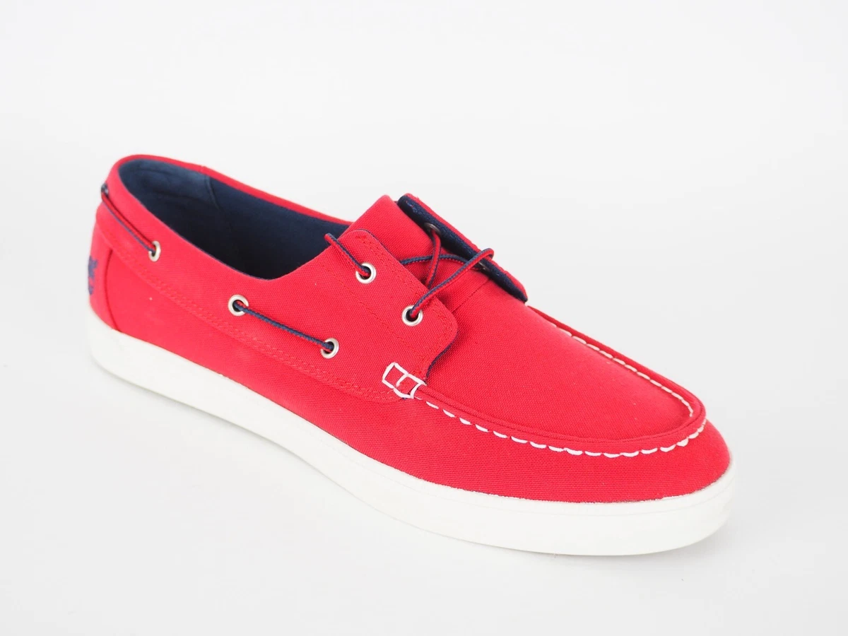 Timberland red 2024 boat shoes