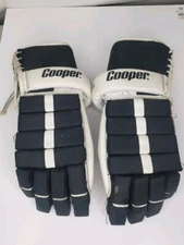 Vintage Cooper CSS Pro Mens Senior Hockey Gloves Black And White Great Condition