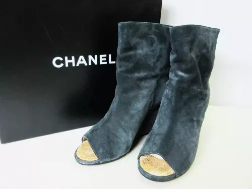 CHANEL Open toe wedge sole boots EU37 US6.5 UK5 | eBay