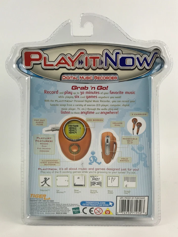 Tigers Electronics 2004 PLAY IT NOW Reproductor de Música Grabado Digital - NUEVO/SELLADO Foto 2 de 4