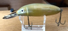 Vintage Cisco Kid "Diver" Fishing Lure • Golden Shiner • Wood