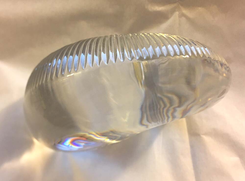 BACCARAT France Medium Nautilus Shell Clear Crystal Decor