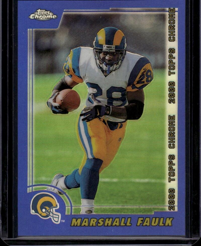 2000 Topps Chrome Refractors #124 Marshall Faulk St. Louis Rams Football Card