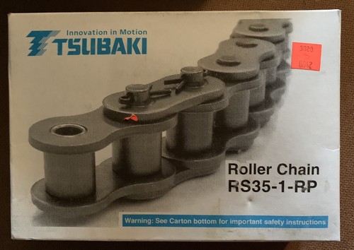 TSUBAKI RS35-1-RP Roller Chain, 10' ft 3.048m 320 Links - Afbeelding 1 van 3