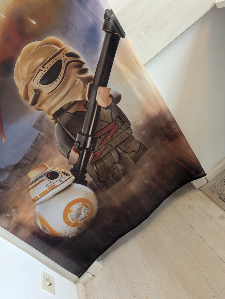 Lego Star Wars Rey - Промо Магазин Дисплей Оригинальный ТКАНЕВЫЙ БАННЕР 78"x35"' - Изображение 3 из 4