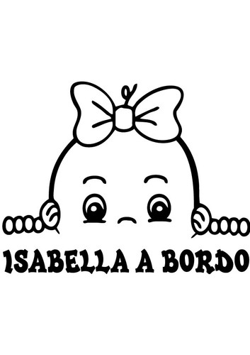ADESIVO PER AUTO BIMBO A BORDO BIMBA A BORDO PERSONALIZZABILE - Foto 3 di 7