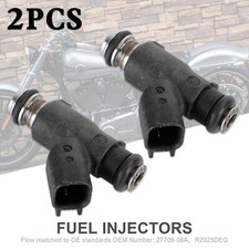 2PCS Fuel Injectors 27709-06A For Road King Street Glide R2025DEG T9
