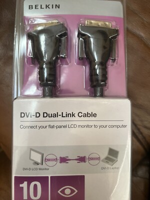 Belkin DVI-D 10  Dual-Link Cable Black Brand New In Package